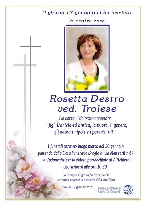 necrologi casarsa della delizia oggi|Teresa Chittaro